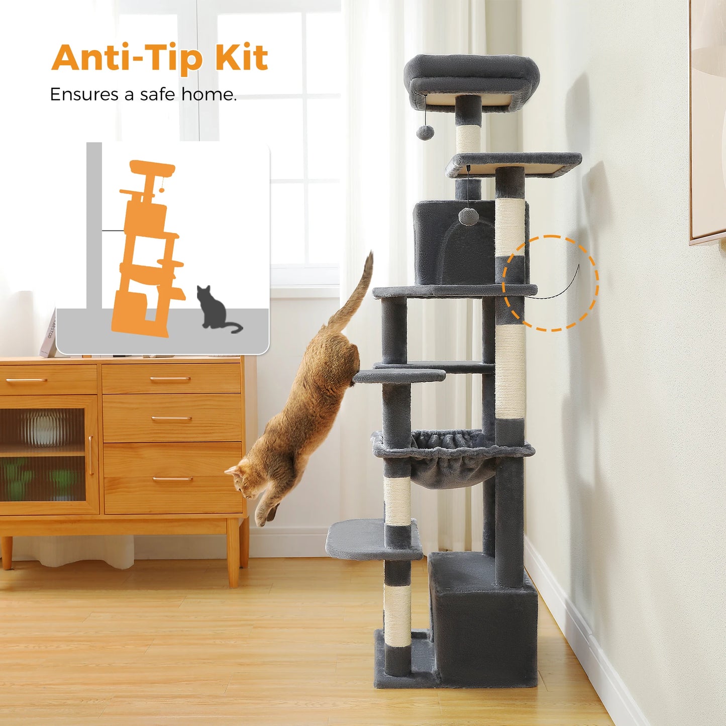 PAWZ Road Large Cat Tree And Tower For Indoor Cats