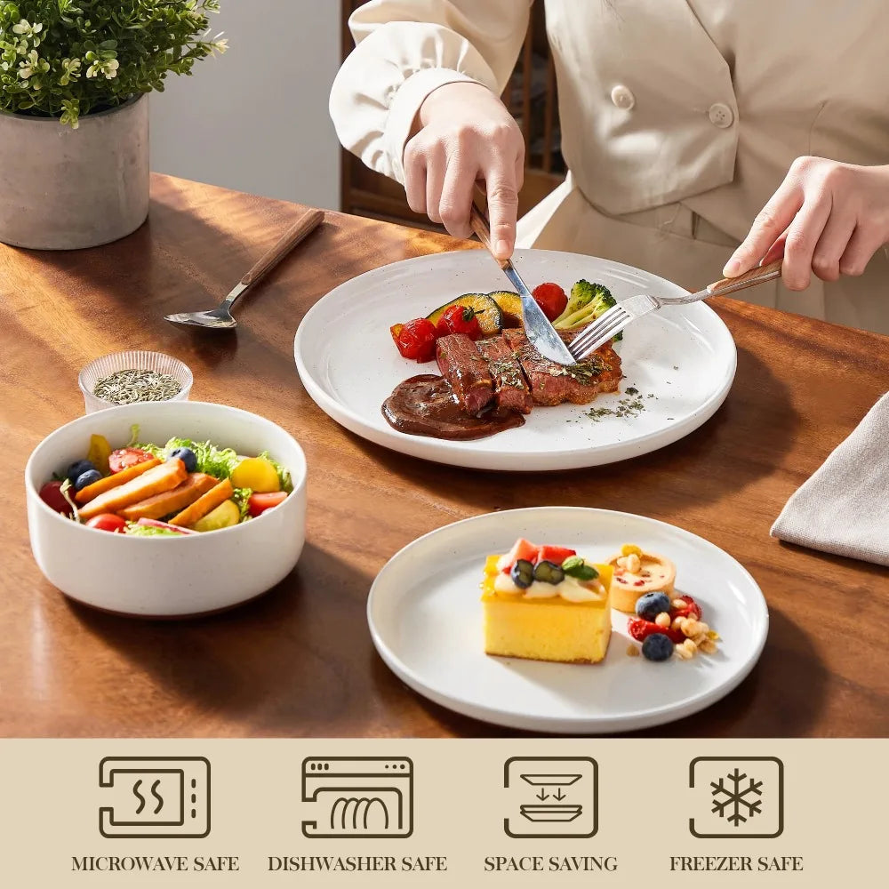 EZHomeEssentials Malacasa Tara Stoneware Dinner Set
