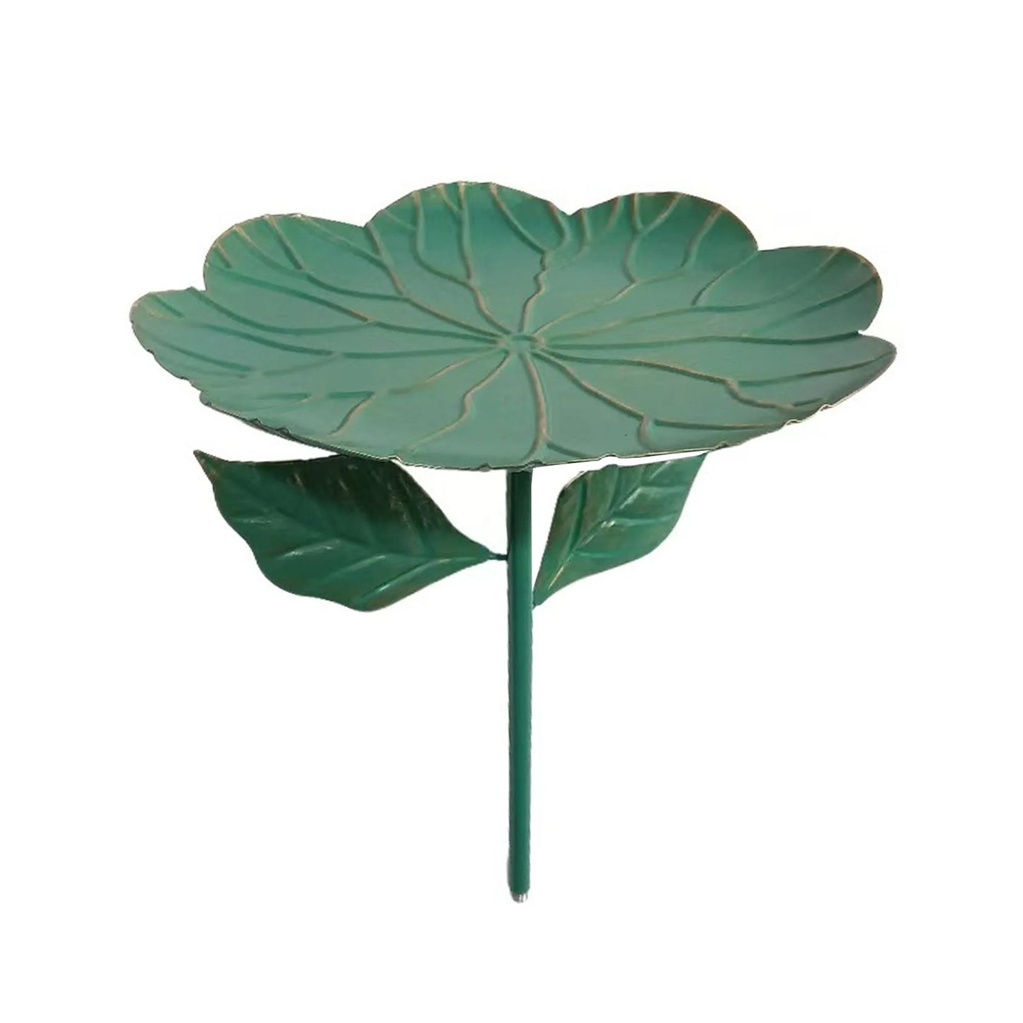Hign-concerned Metal Bird Bath With Detachable Lotus Leaf