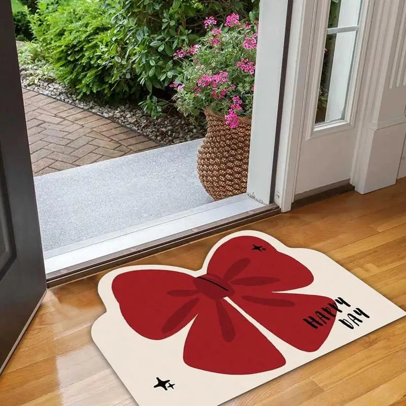 EZHomeEssentials Cute Bow Carpet Non Slip Kids Room Rug