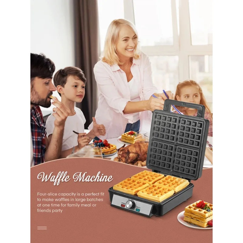 HAOYUNMA FOHERE Electric Belgian Waffle Maker For Home Use