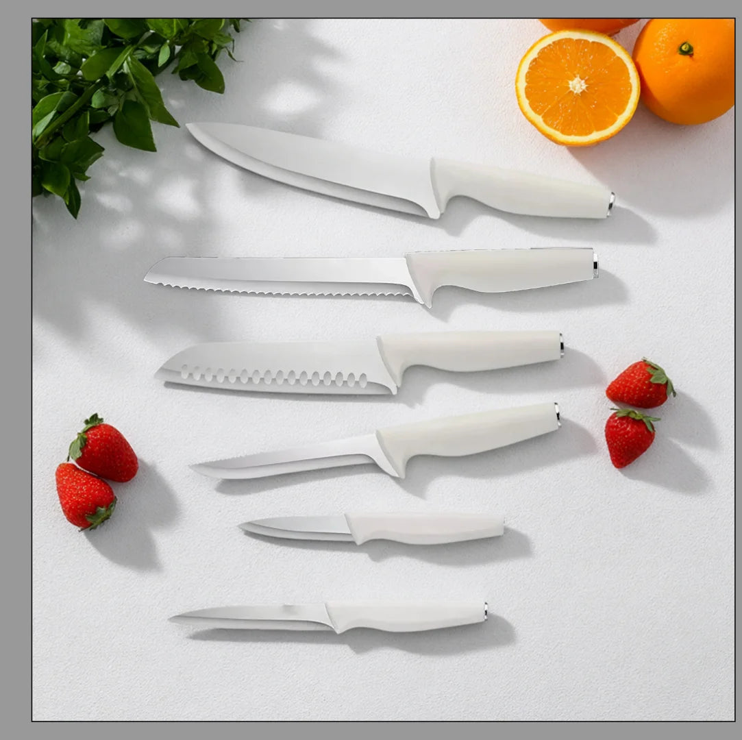 Stainless Steel 15 Piece Kitchen Knife Set Ergonomic Handle