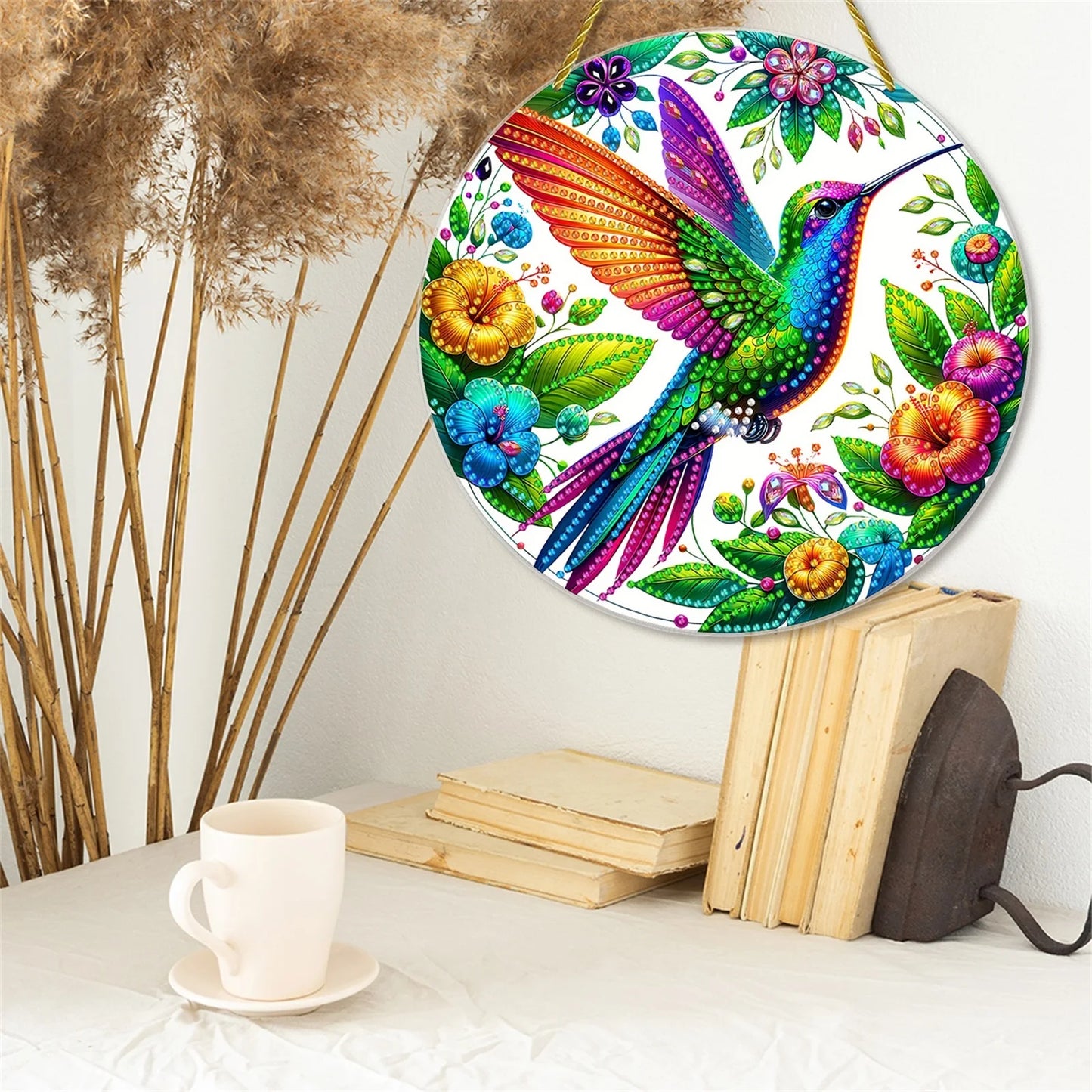 Alloet Bird Theme 2D Diamond Art Pendant Hanging Decor