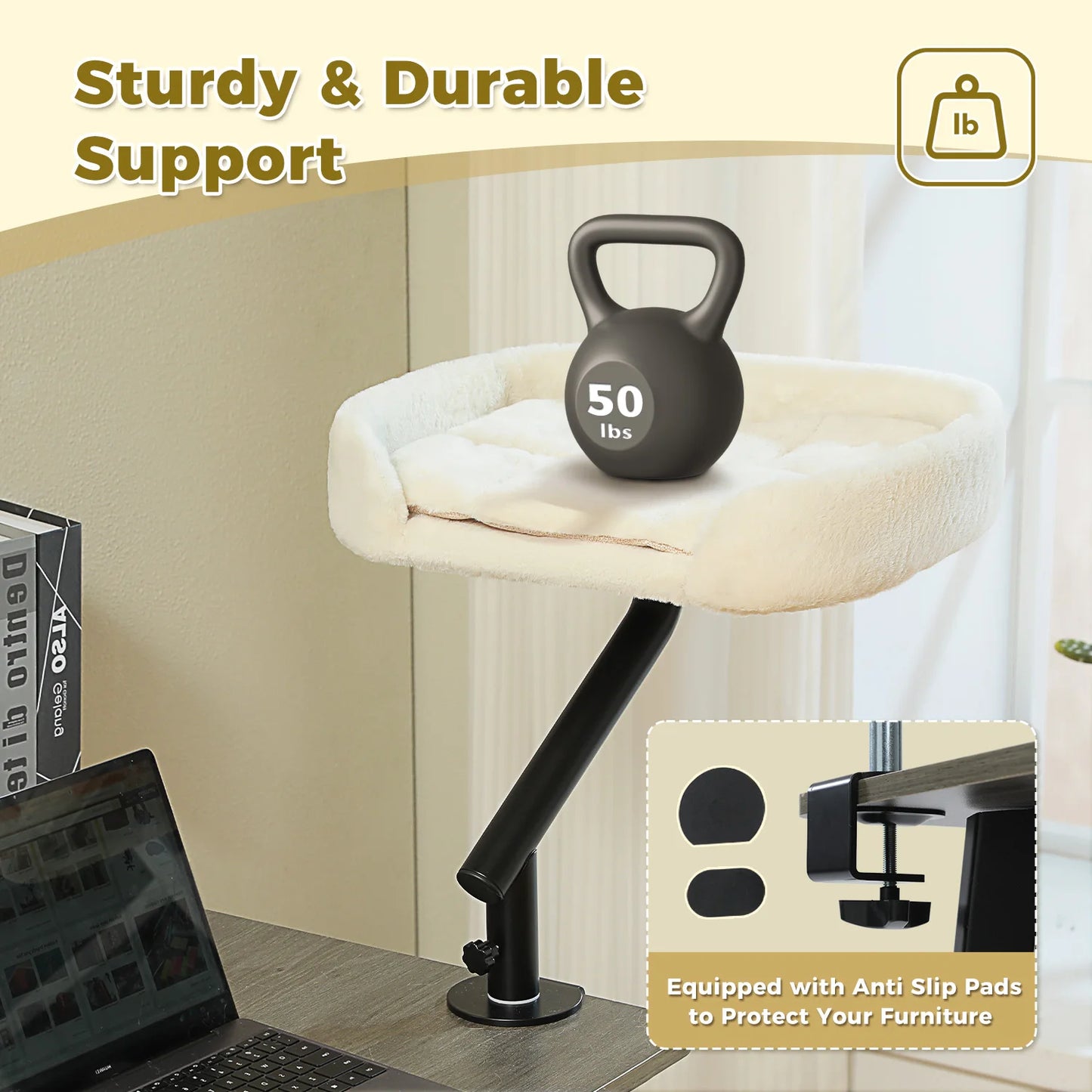 Road Cat Desk Bed 360 Degree Rotatable Stand Indoor