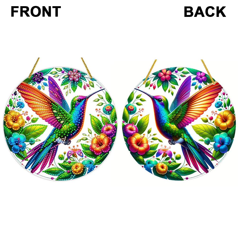 Alloet Bird Theme 2D Diamond Art Pendant Hanging Decor