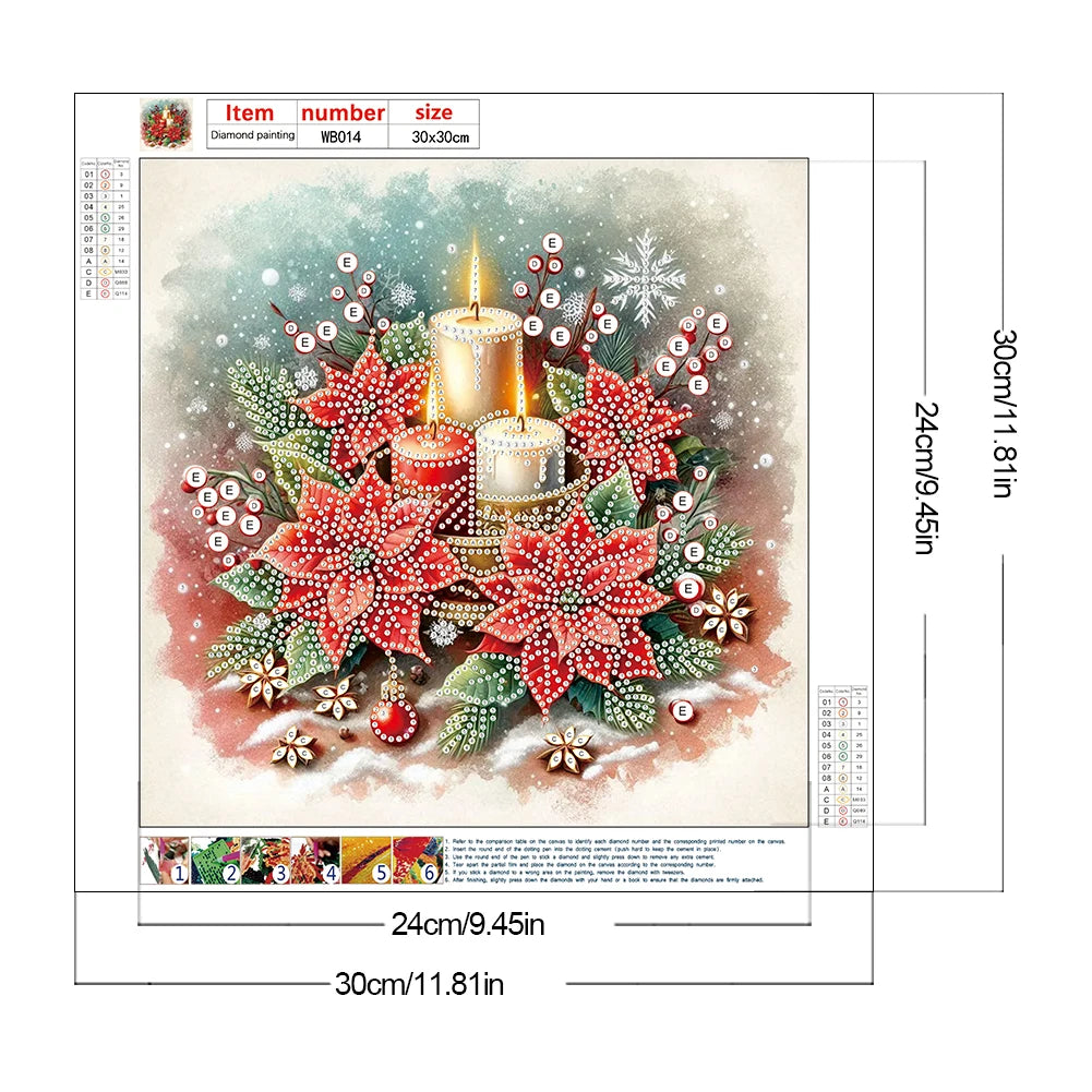 Canvas 5D Diamond Painting Kit Partial Shaped Drill Christmas ExtravaganzaEdition