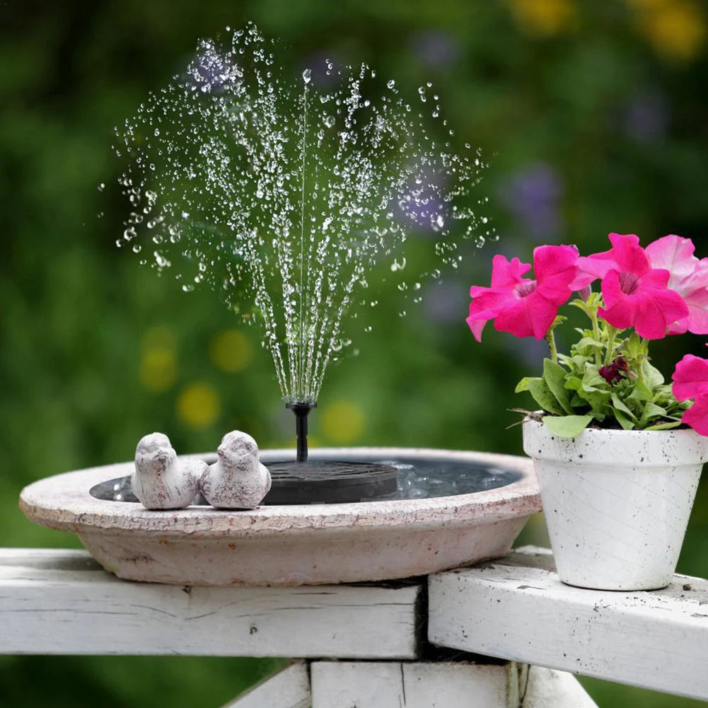 EZHomeEssentials Solar Fountain With 8 Nozzles Outdoor Pond