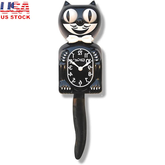 EZHomeEssentials Cat Clock Rolling Eyes Wagging Tail