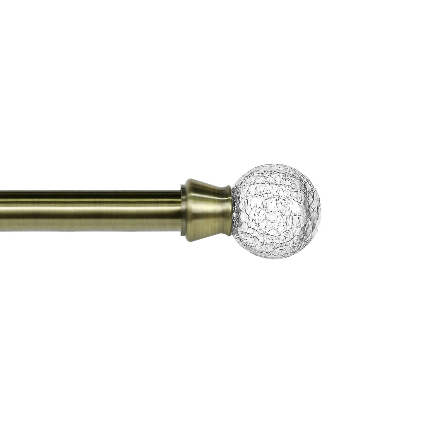 Heavy Duty Curtain Rod Set With Glass Finials