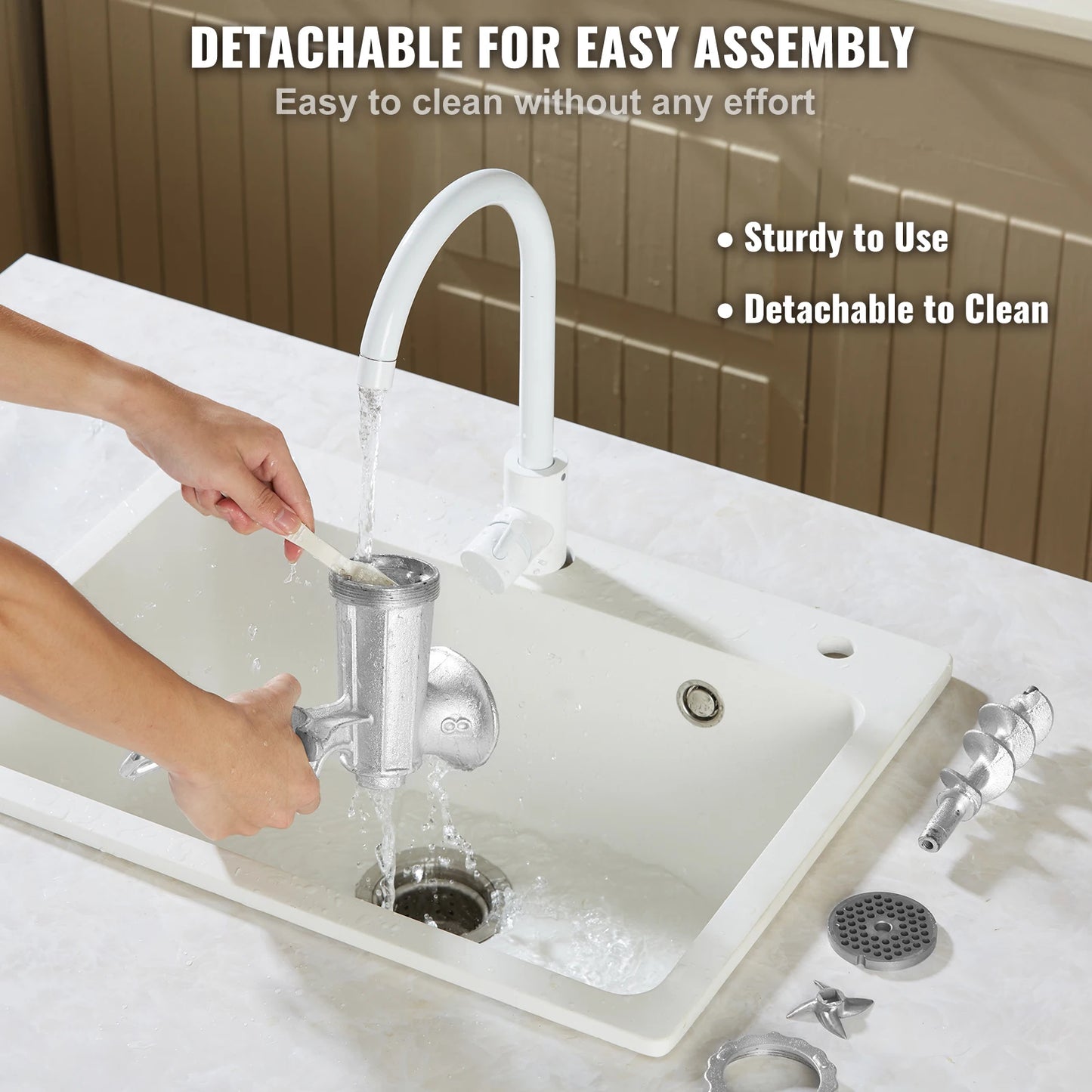 SucceBuy Manual Meat Grinder Heavy Duty Cast Iron Clamp