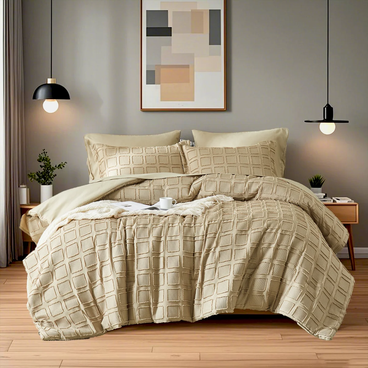 FIBERHignconcerned Comforter Set Microfiber Bedding