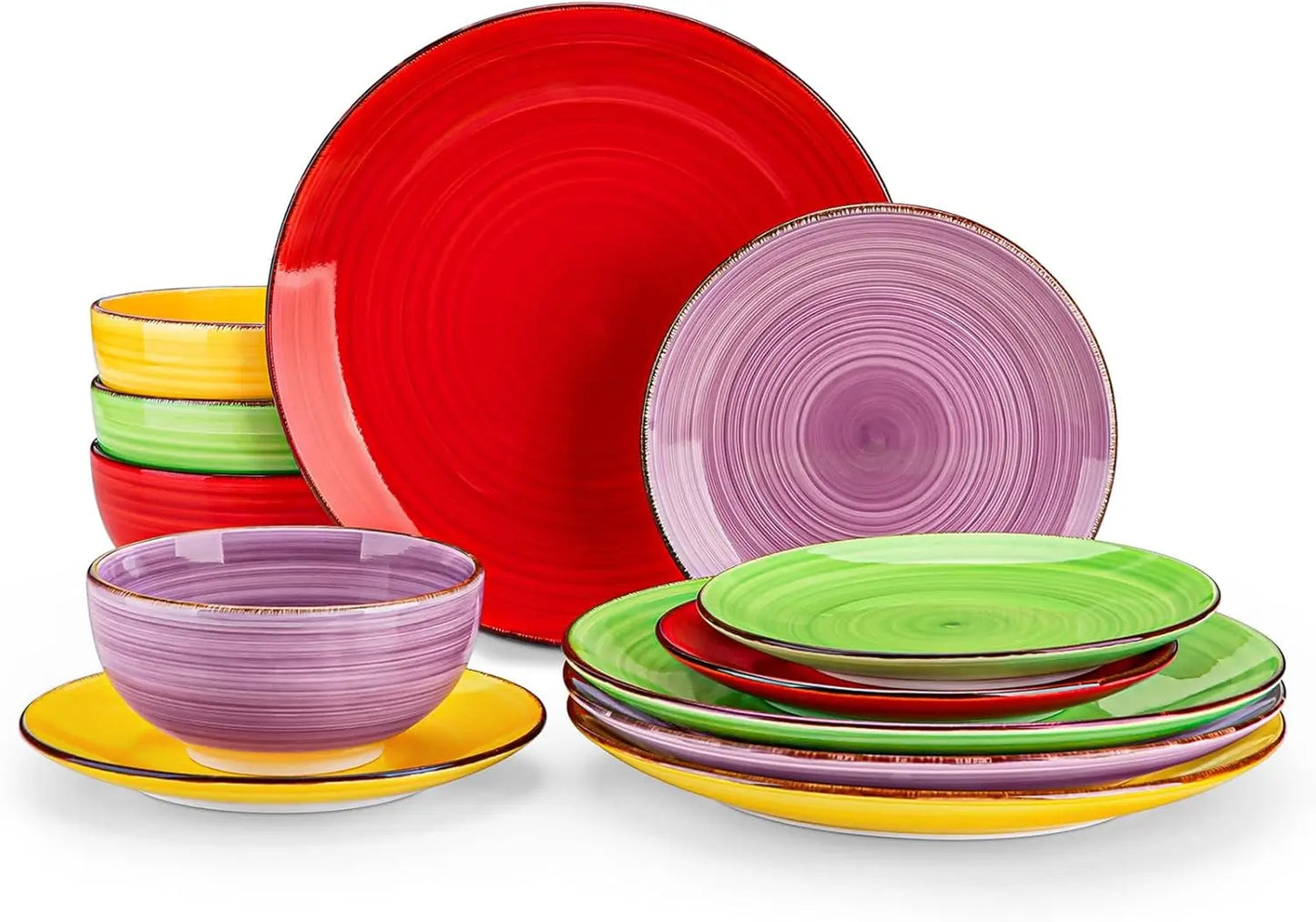 EZHomeEssentials Bonita Dinnerware Set Stoneware Spiral