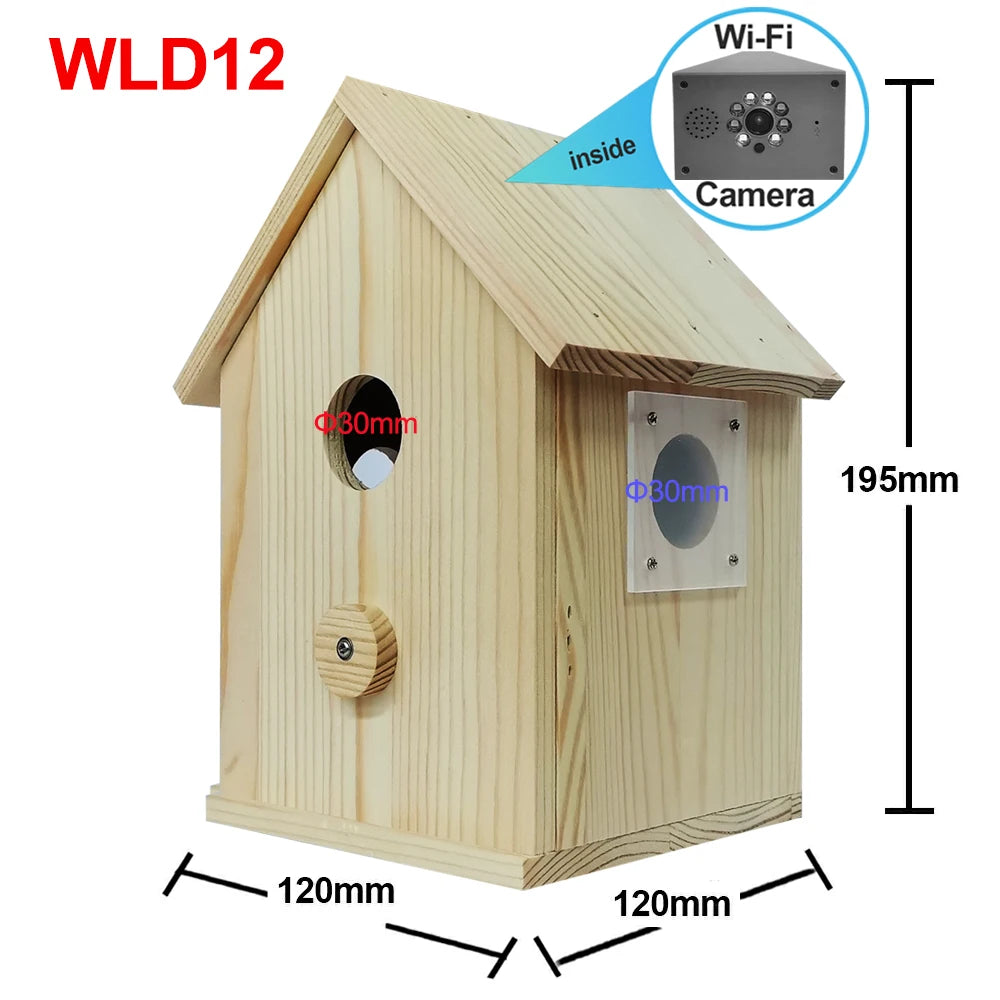 Camnsmart Smart Bird House 4MP HD WiFi Birdbox Camera For Real Time Monitoring