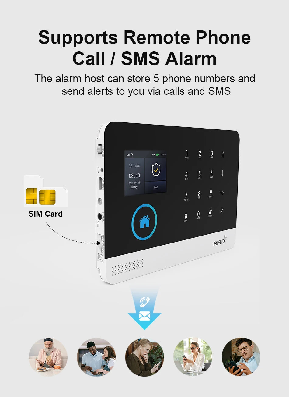 PGST 4G 2G WiFi GSM Wireless Alarm System PIR Sensor