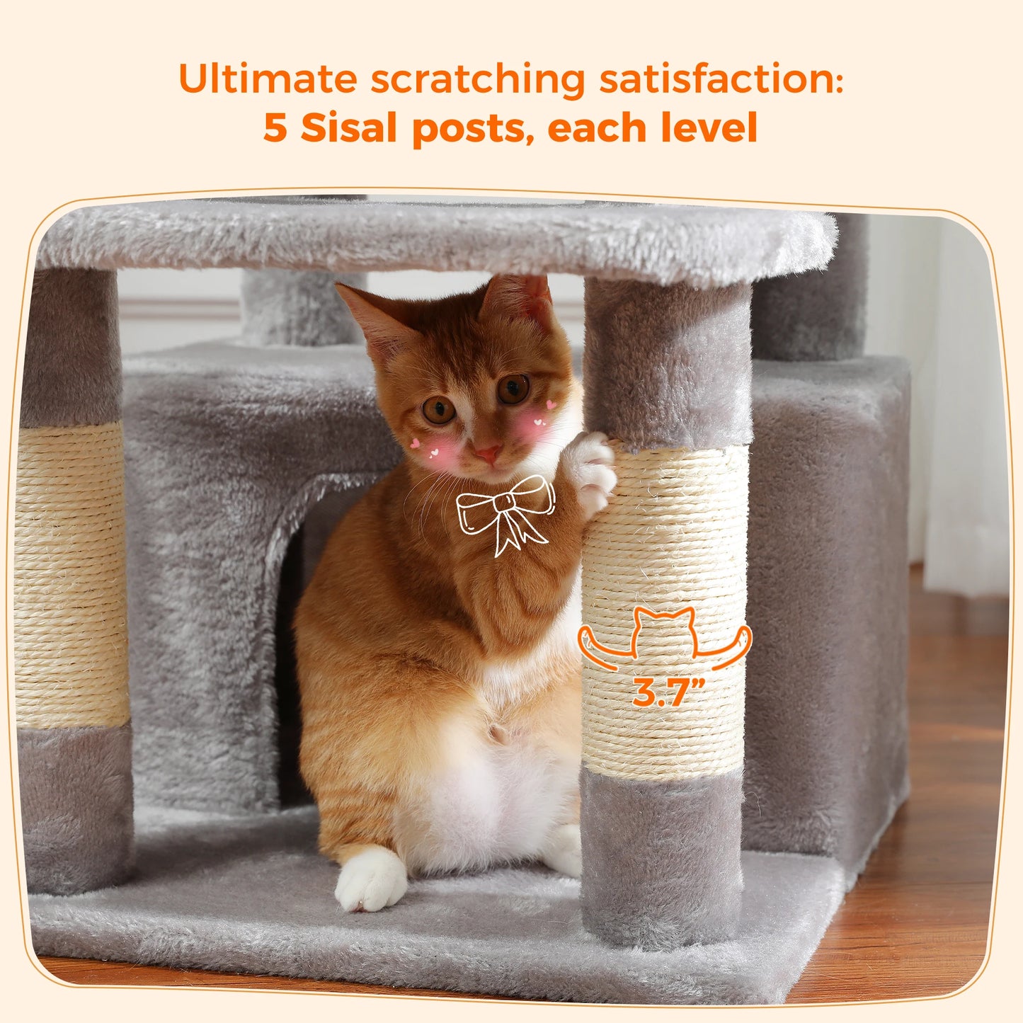 PAWZ Road Large Cat Tree And Tower For Indoor Cats