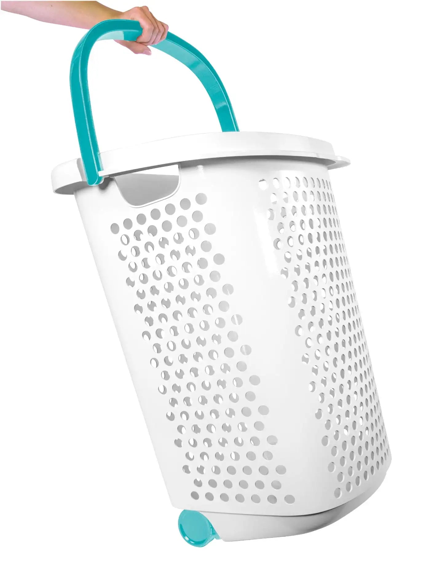 Hign-concerned Rolling Laundry Hamper With Wheels And Pop Out Handle