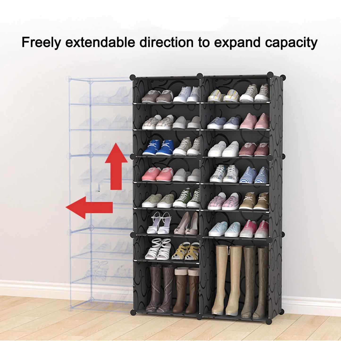 EZHomeEssentials Tall Multi Layer Shoe Rack Modern Space