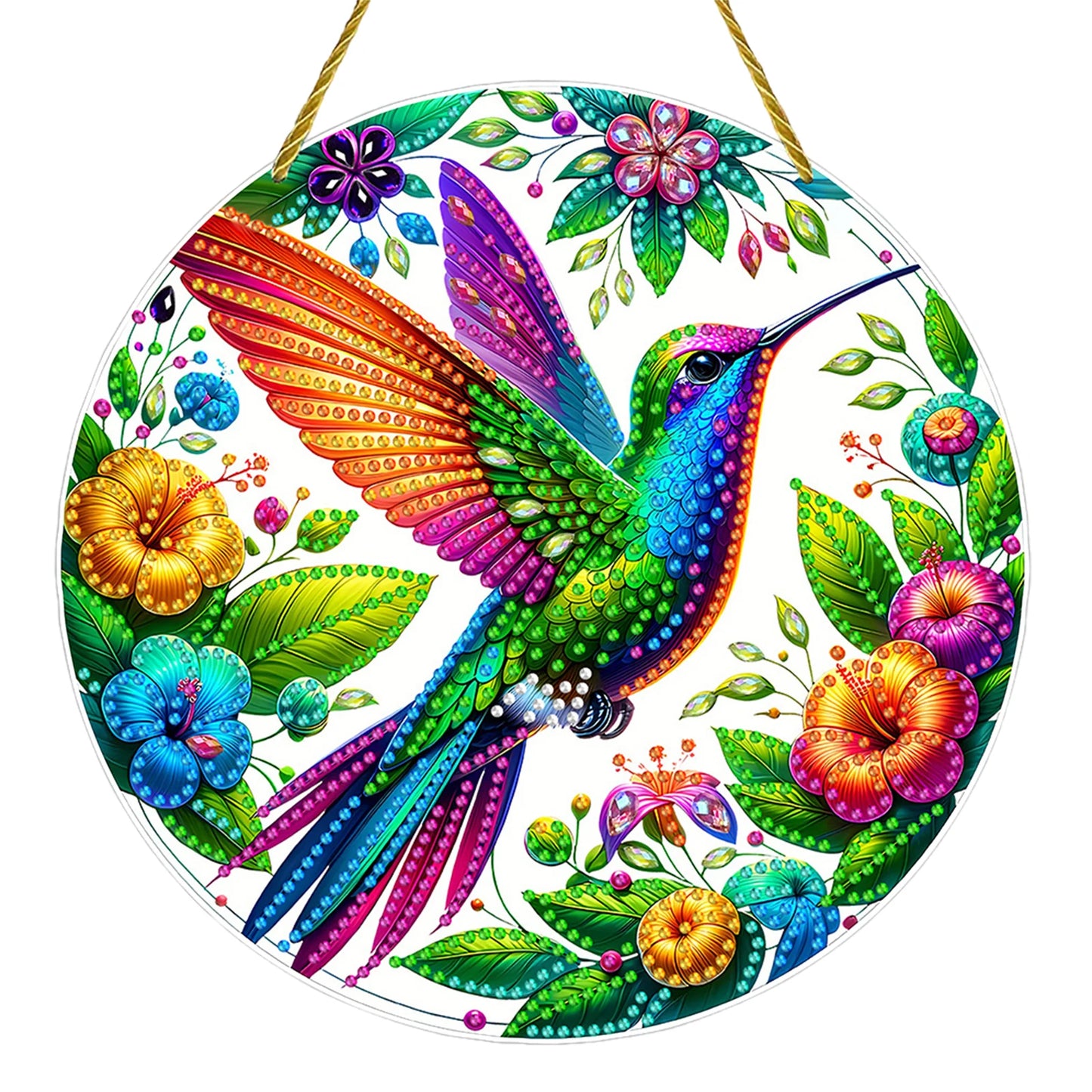 Alloet Bird Theme 2D Diamond Art Pendant Hanging Decor