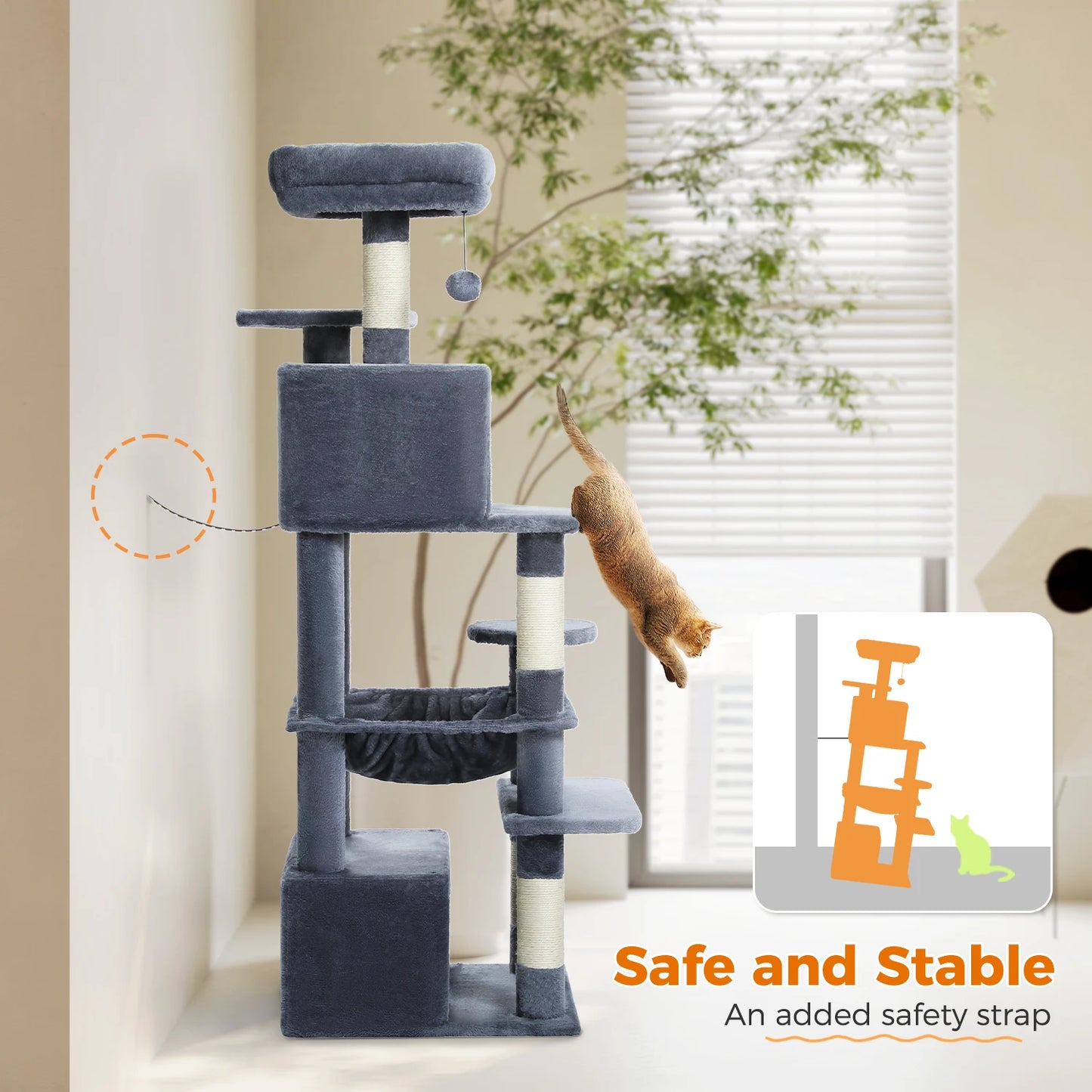 PAWZ Road Large Cat Tree And Tower For Indoor Cats