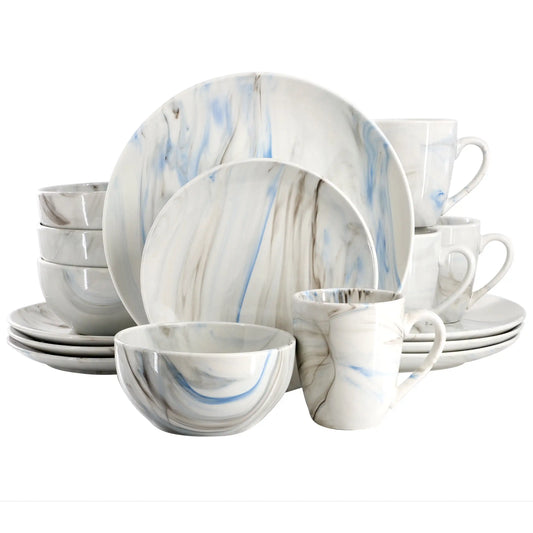 EZHomeEssentials Porcelain Dinnerware Set Service For Four