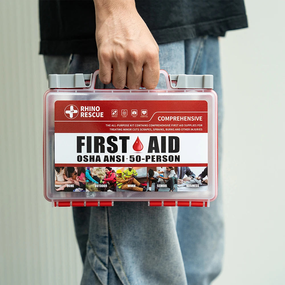 Rhino Rescue Full Feature First Aid Kit for Home Office