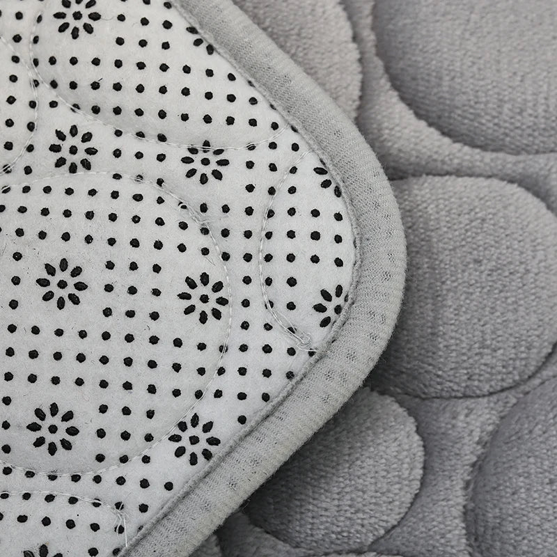 Soft Microfiber Non Slip Stone Bathroom Floor Mat Set