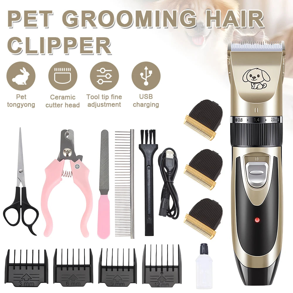 Hign-concerned Pet Clipper Kit Rechargeable Hair Trimmer