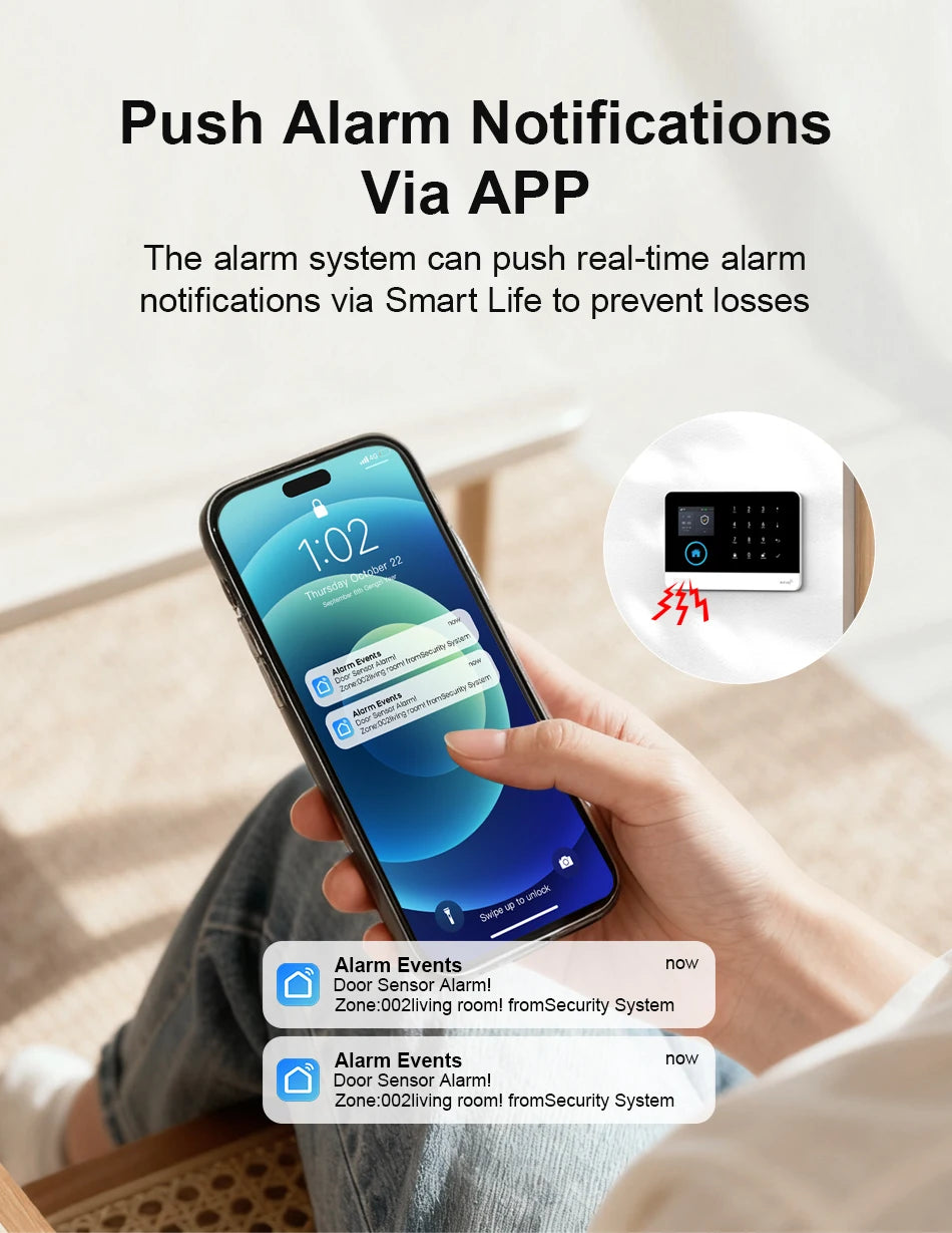 PGST 4G 2G WiFi GSM Wireless Alarm System PIR Sensor