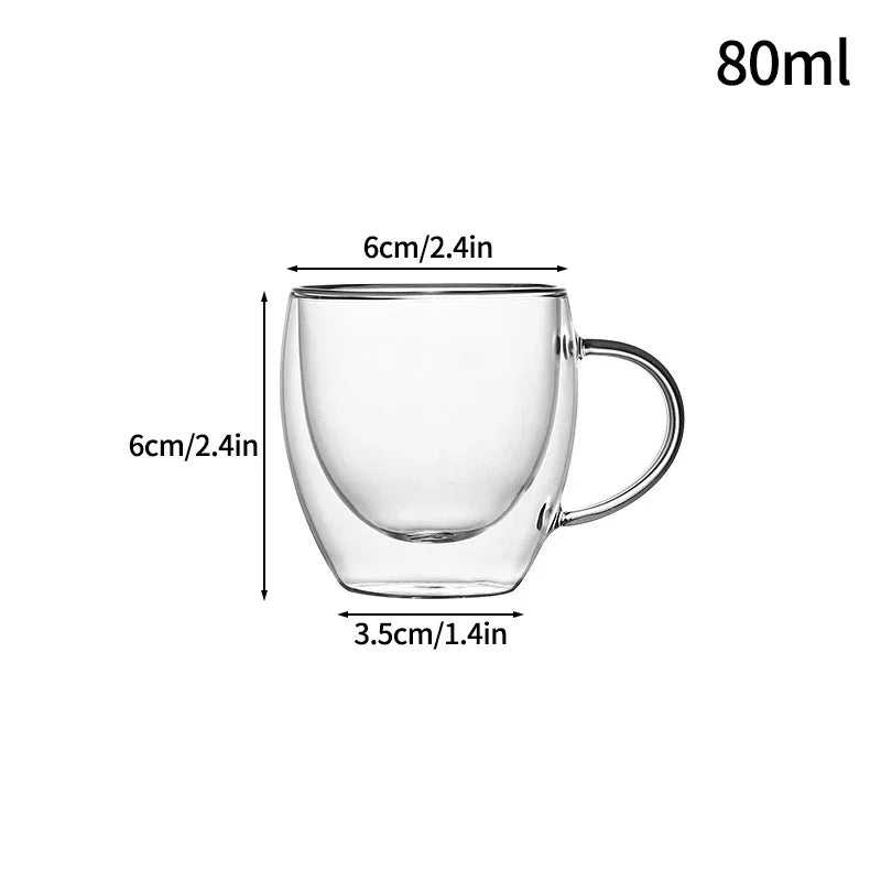 EZHomeEssentials Crystal Glass Aesthetic Cold Coffee Cups