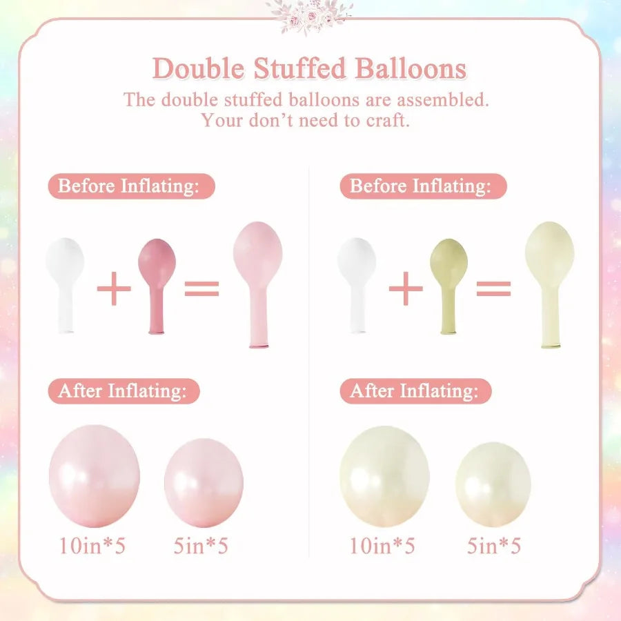 Hign-concerned Balloon Garland Arch Kit 126Pcs Pearls