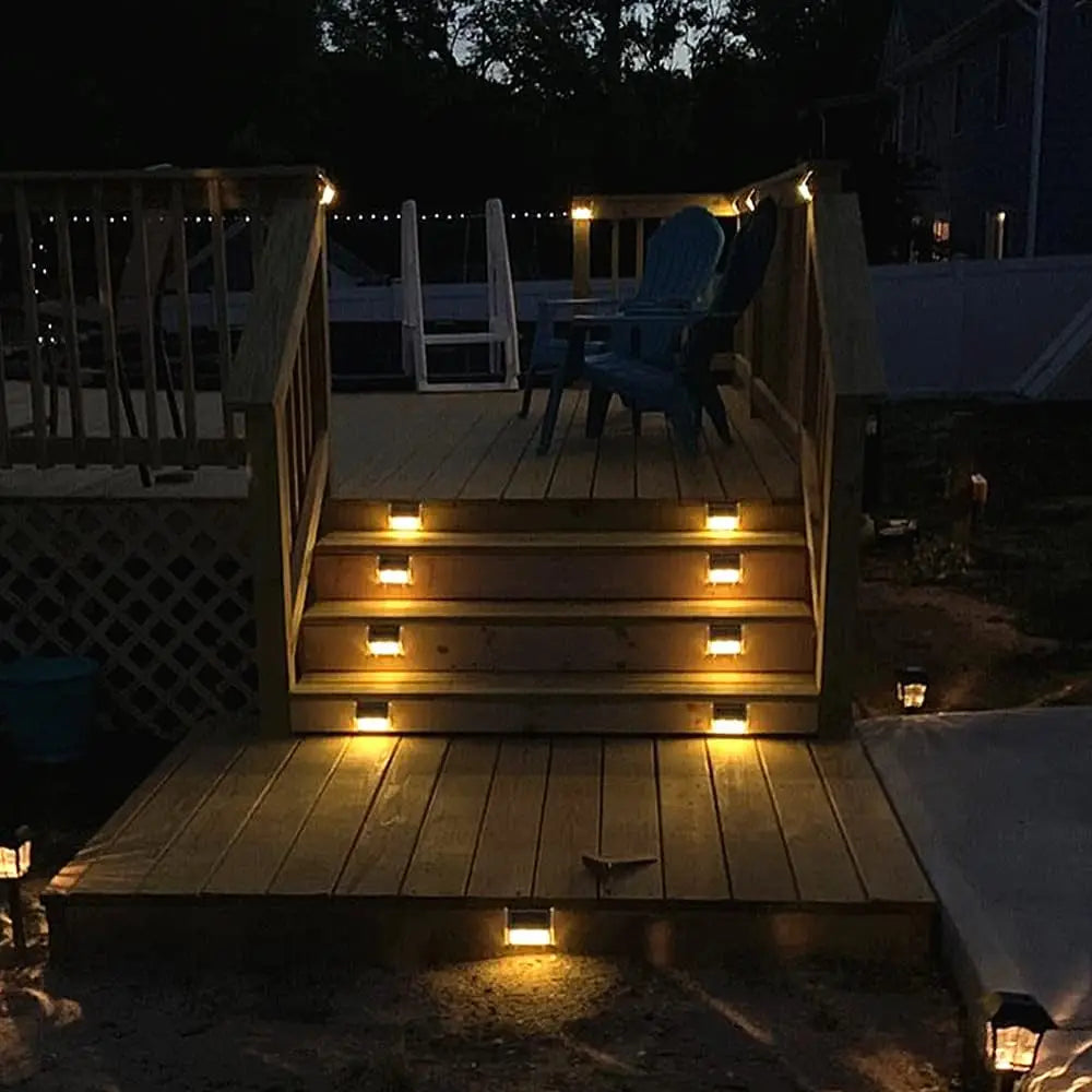 Lightess Solar Step Lights for Deck and Garden Pathway