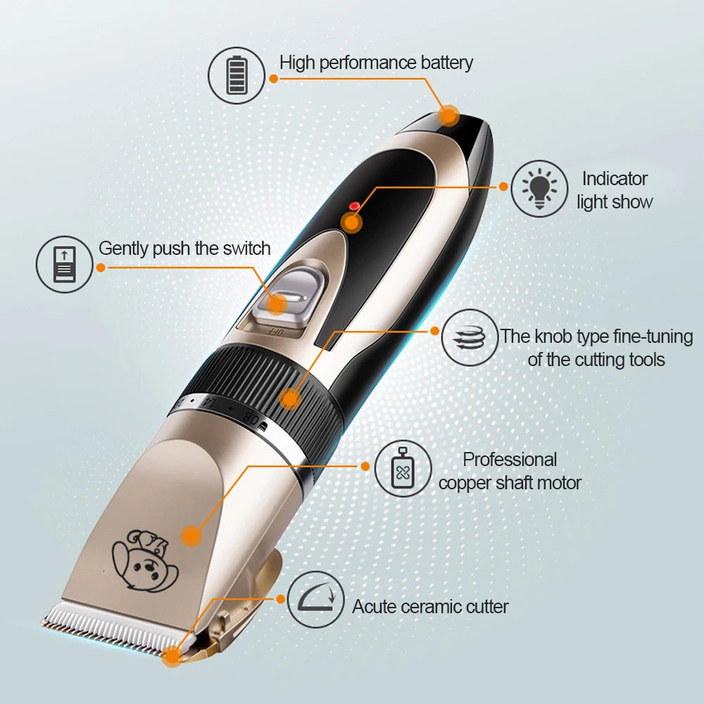 Hign-concerned Pet Clipper Kit Rechargeable Hair Trimmer
