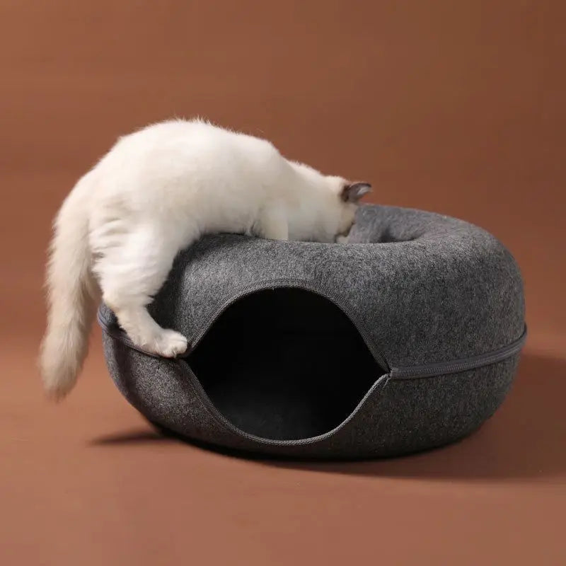 Donut Cat Bed Tunnel Toy For Cats And Kittens