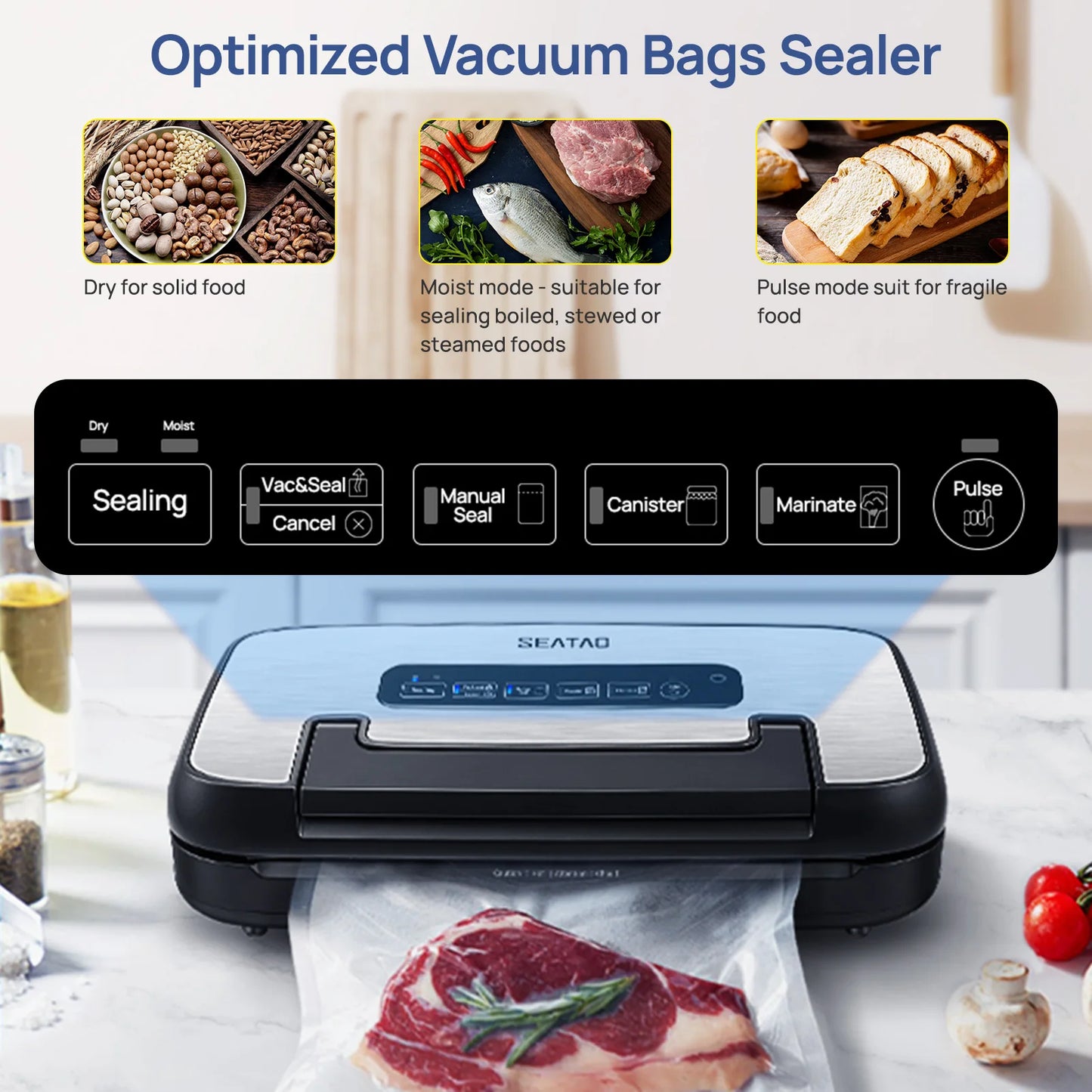 SEATAO Vacuum Sealer VH5156 Automatic Storage and Cutting