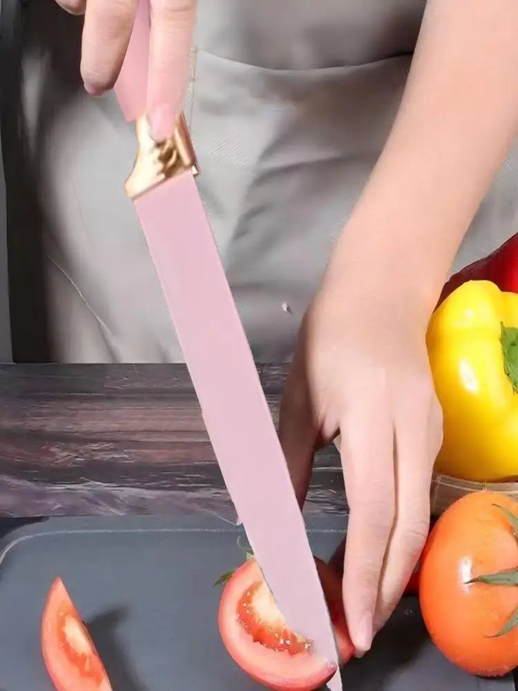 Stainless Steel Knife Set 19 In 1 With Wooden Handle Kitchenware