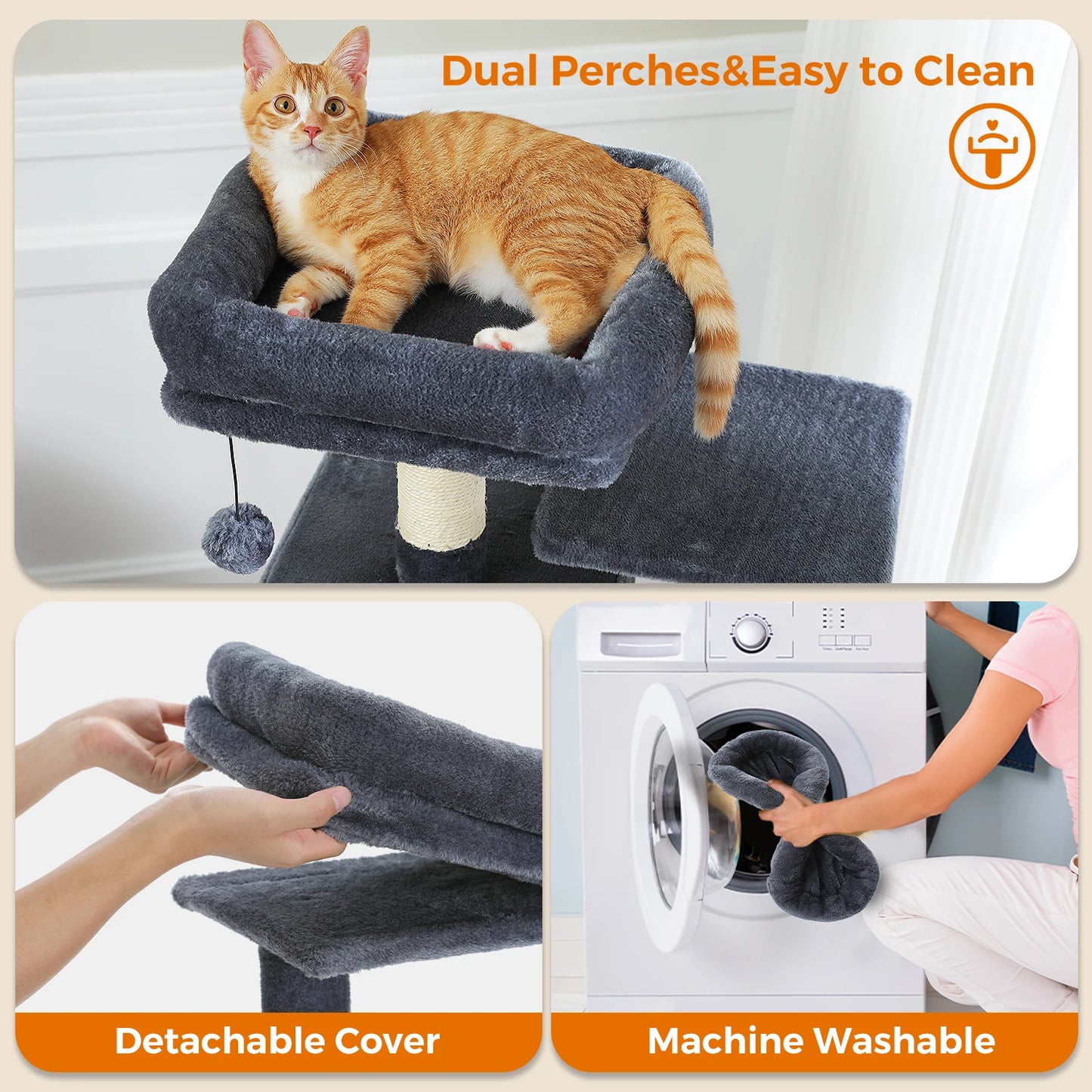 PAWZ Road Large Cat Tree And Tower For Indoor Cats