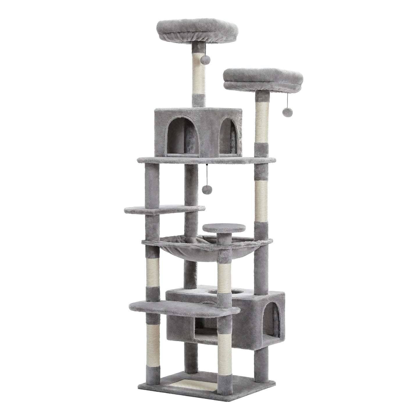 PAWZ Road Five Level Cat Tree Tower With Plush Condo Scratching Posts Boards