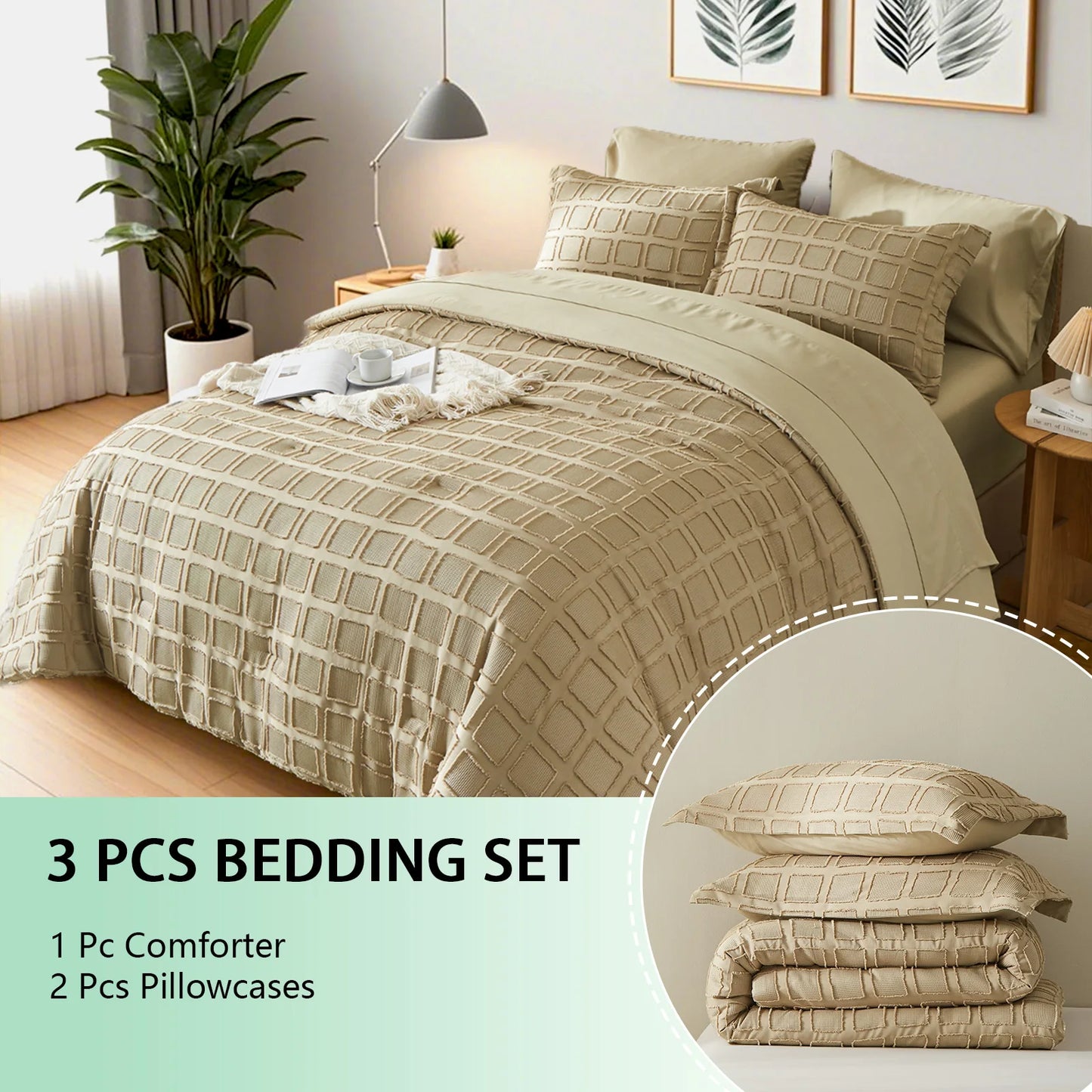 FIBERHignconcerned Comforter Set Microfiber Bedding