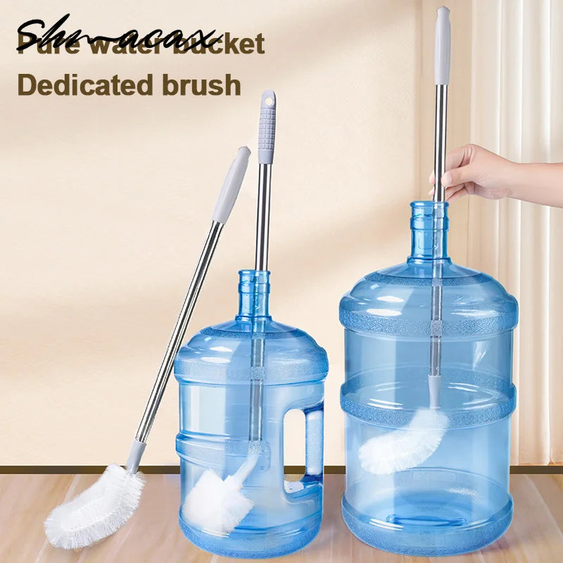 Electric Long Handle Bucket Washing Brush With Stainless Steel Rod