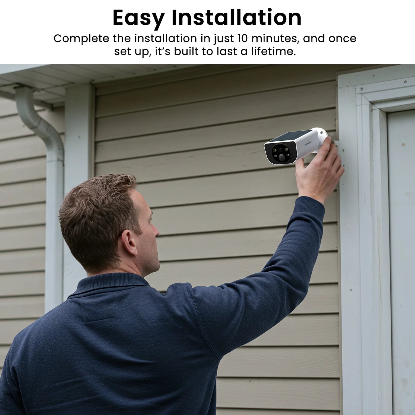 Wansview Outdoor Solar Security Camera 3MP 2 4G WiFi Battery