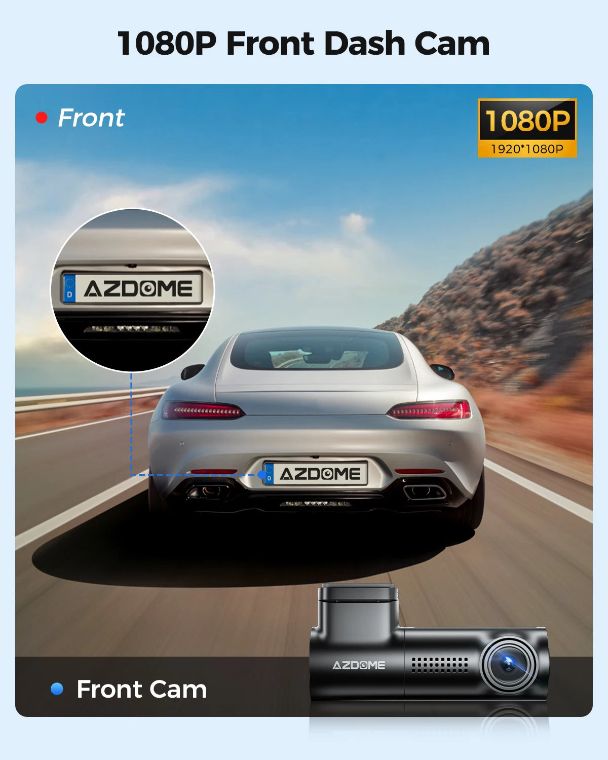 EZHomeEssentials AZDOME M330 Car DVR 1080P Dash Cam