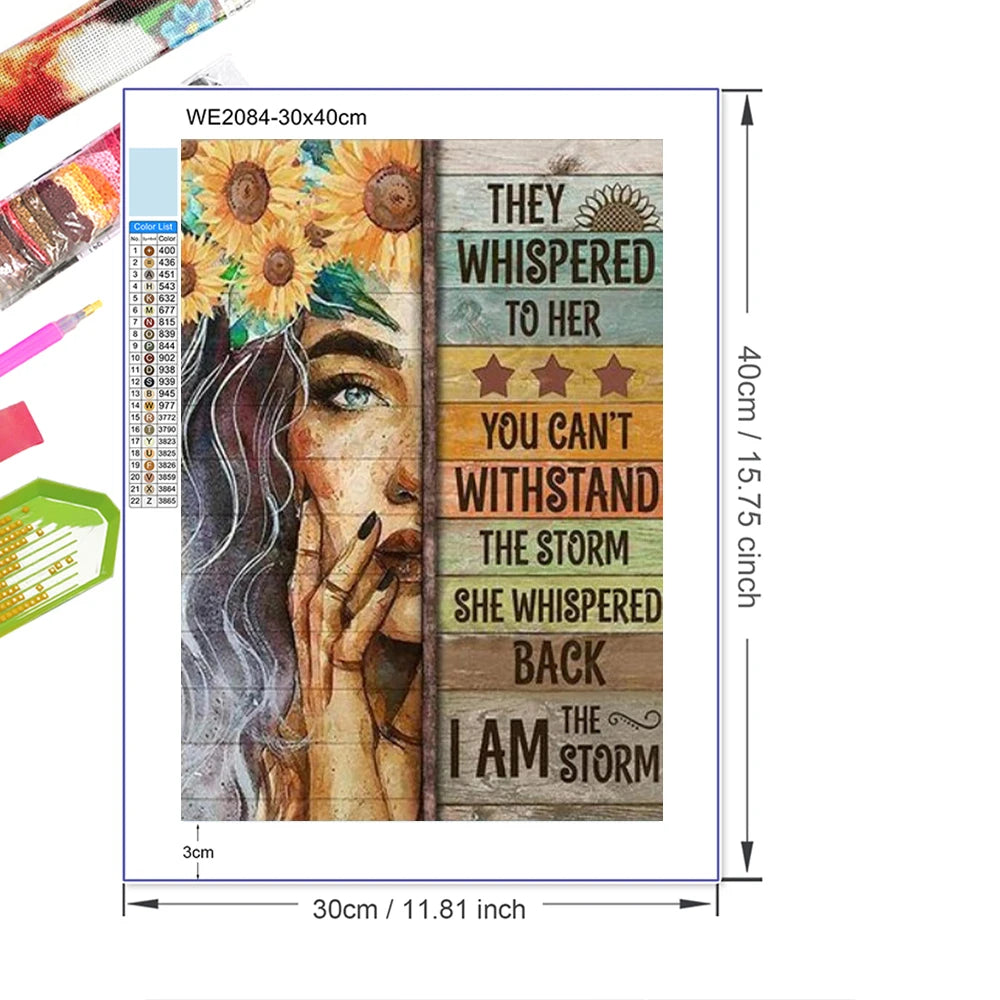 Sunflower 5D Diamond Painting Kit Full Drill With Round Diamonds