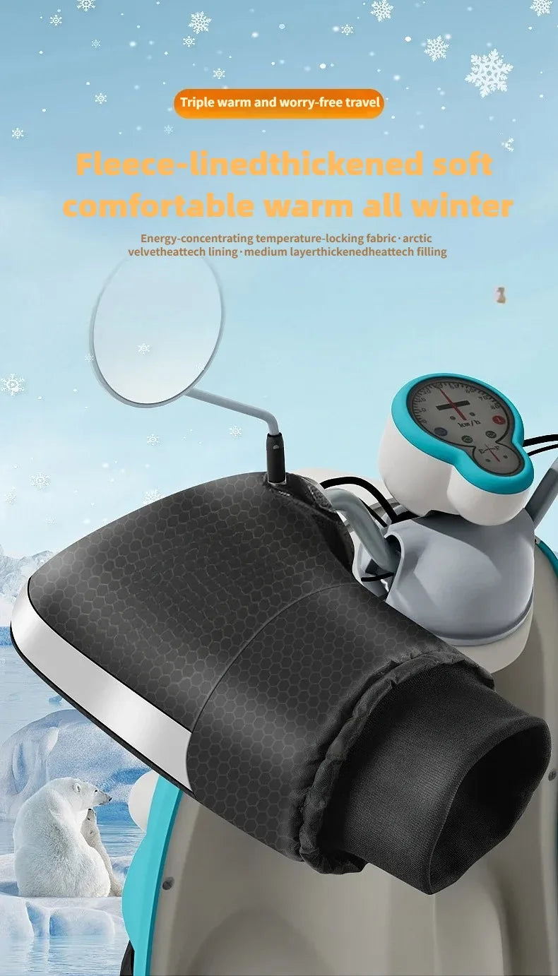 Winter Thermal Waterproof Motorcycle Handlebar Muffs