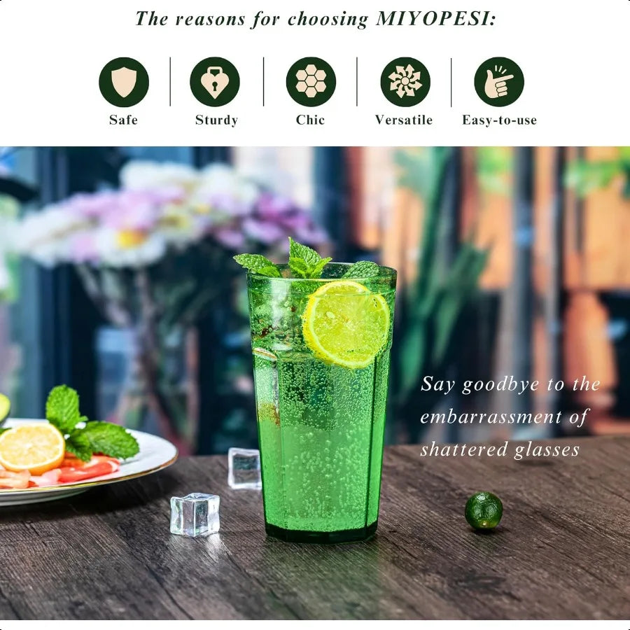 EZHomeEssentials Shatterproof Acrylic Tumblers BPAFree