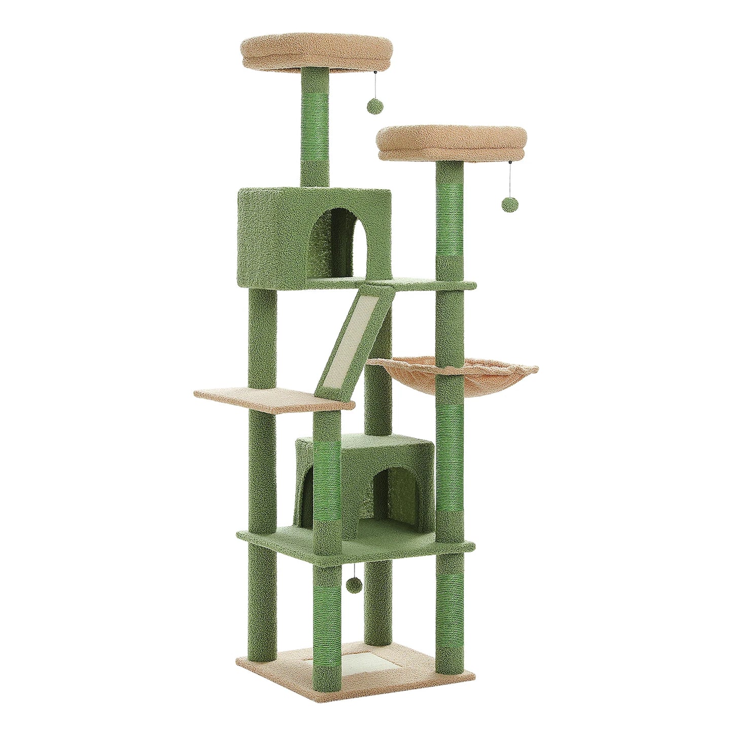 PAWZ Road Five Level Cat Tree Tower With Plush Condo Scratching Posts Boards