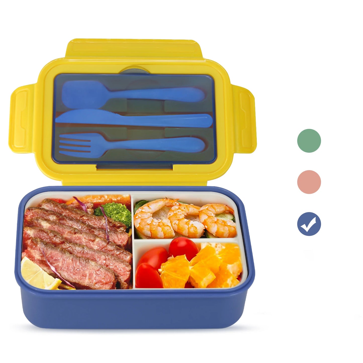Leak-Proof Portable Bento Lunch Box With Fork And Spoon