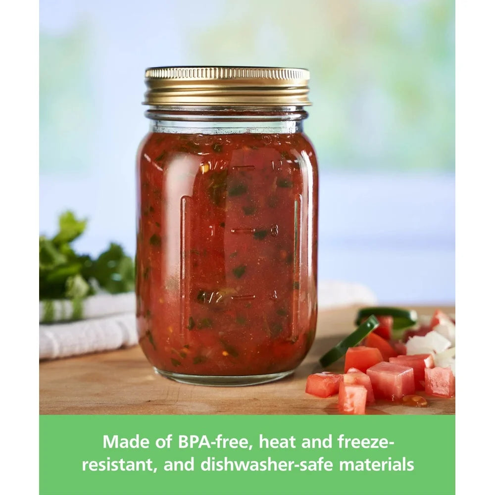 EZHomeEssentials Mason Jars With Lids Airtight Seal
