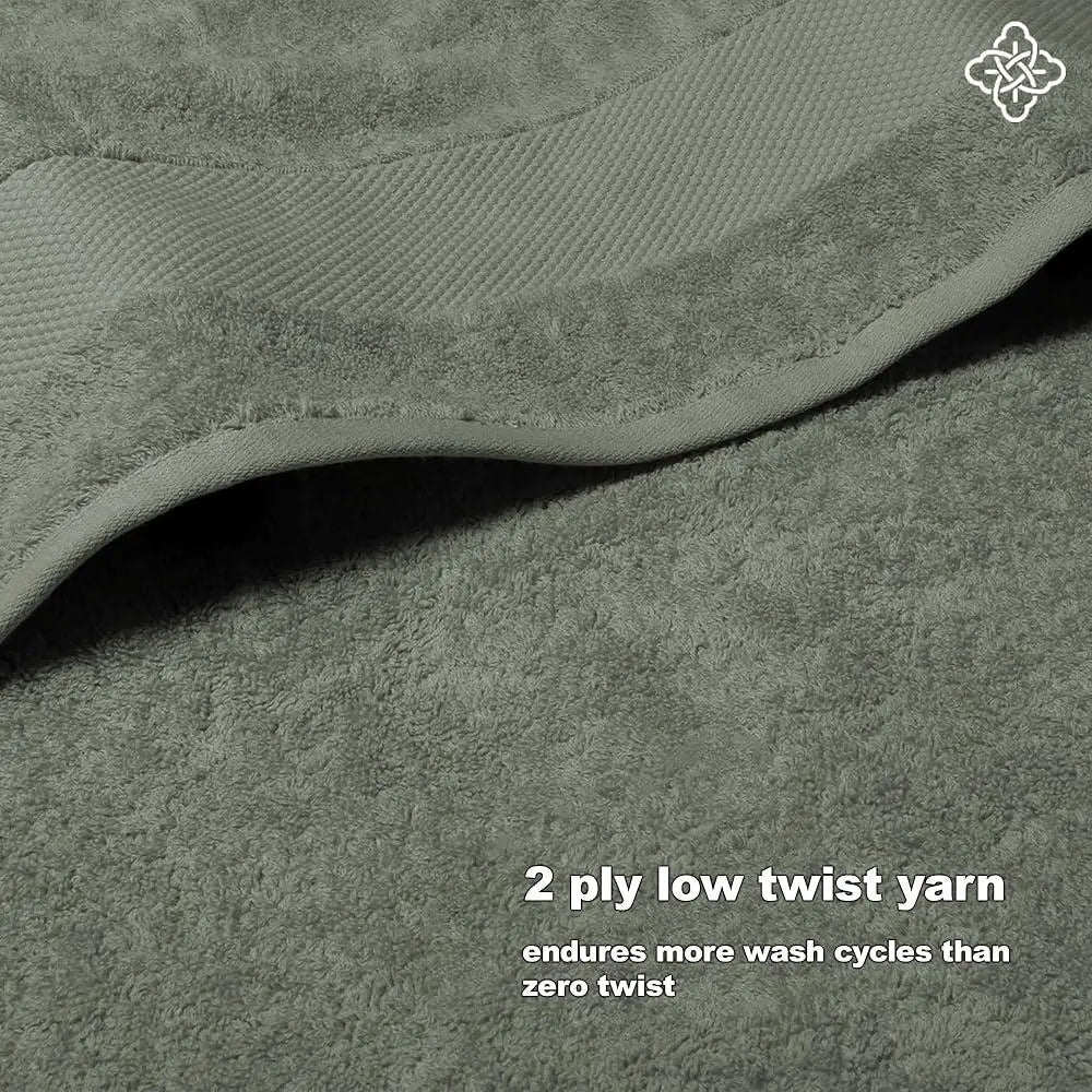 EZHomeEssentials Organic Cotton Towel Set GOTS Towels