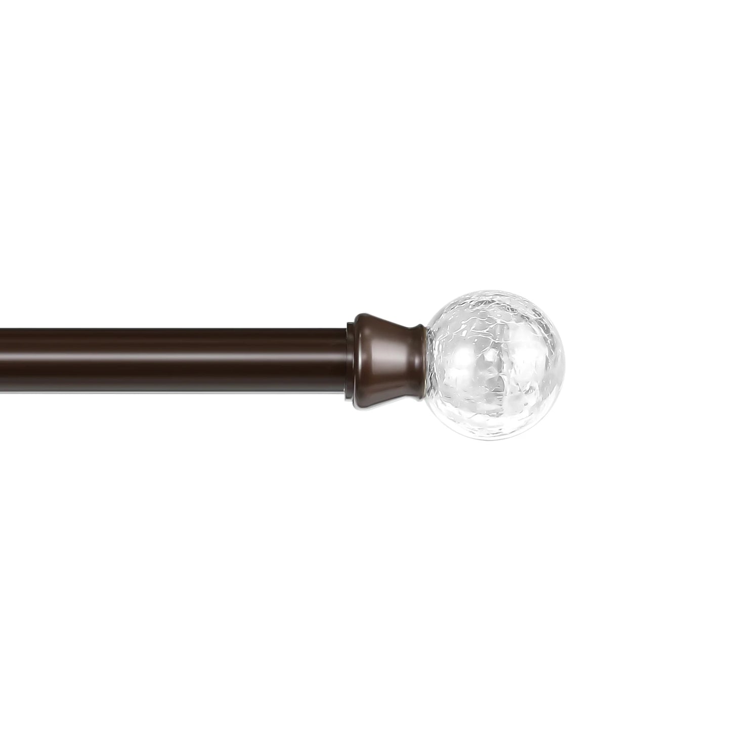 Heavy Duty Curtain Rod Set With Glass Finials