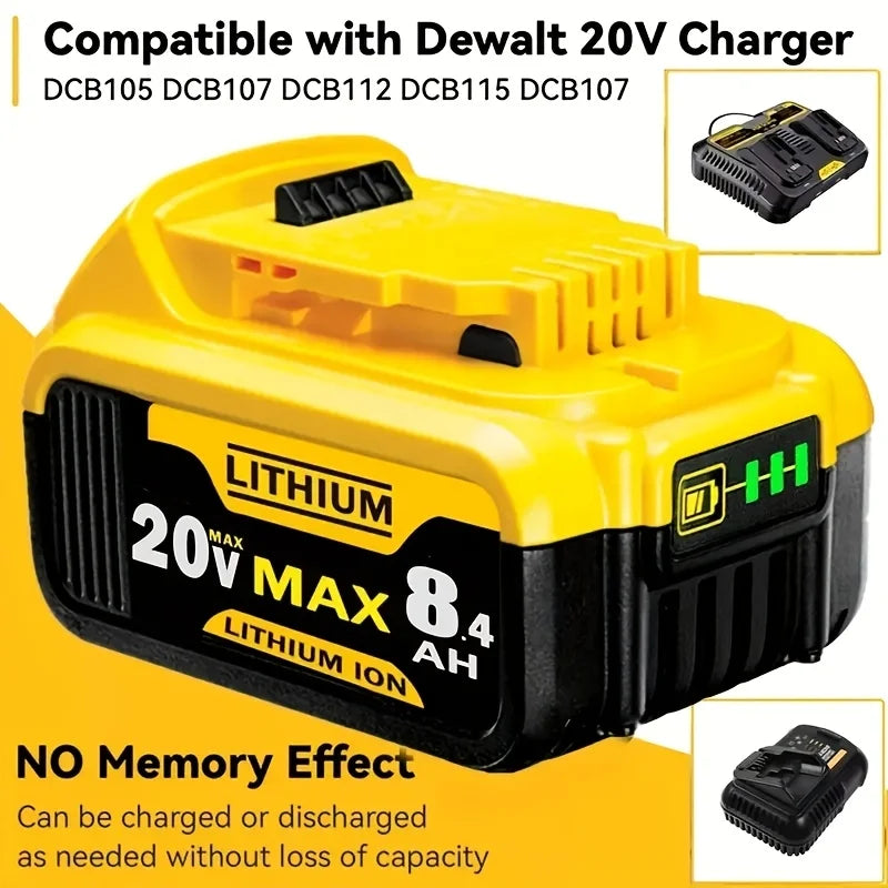 EZHomeEssentials 20V 8.4Ah DCB205 Hand Drill Battery
